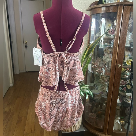 NWT Browns Snakeskin Two Piece Bathing Suit - Picture 3 of 3
